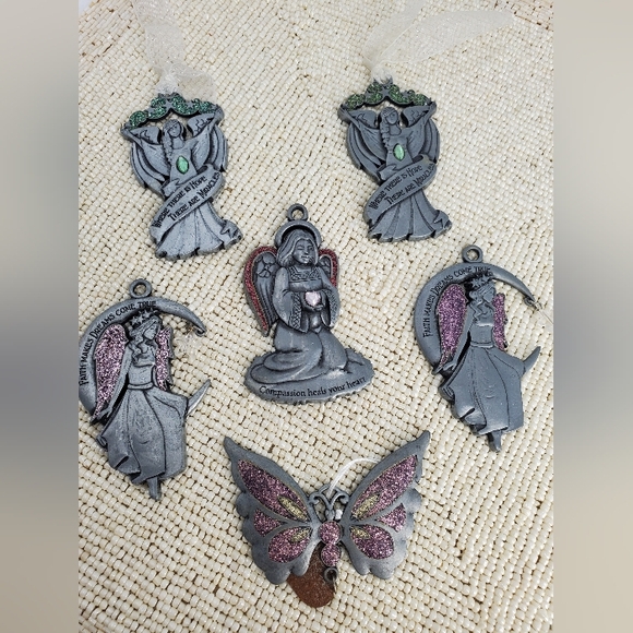 Gloria Duchin Pewter 6 Christmas Ornaments (C8) - Picture 1 of 11